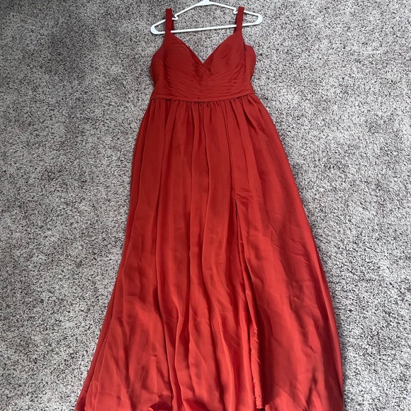 Azazie Dresses & Skirts - Azazie Chanel
Paprika A-Line Pleated Chiffon Dress